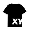 XY DEZIGN Logo T-shirt XY white ink on black t-shirt