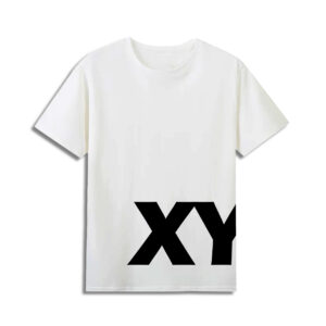 XY DEZIGN Logo T-shirt XY white ink on white t-shirt