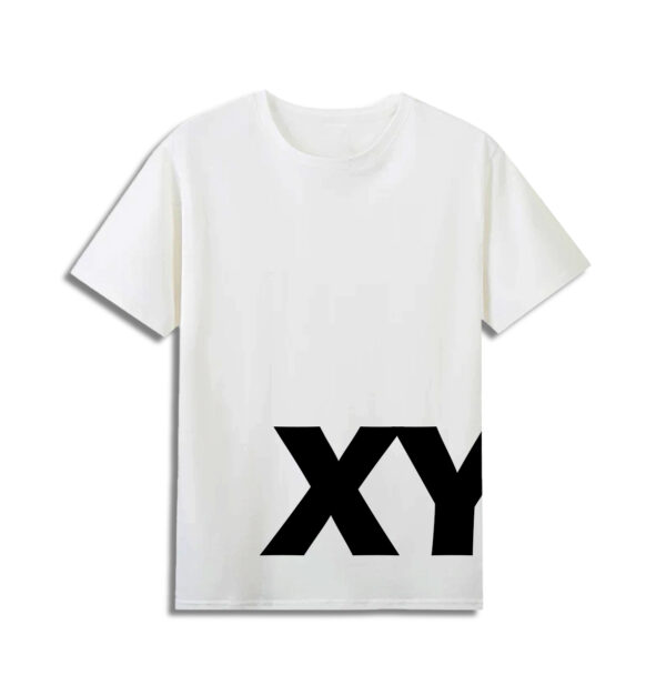XY DEZIGN Logo T-shirt XY white ink on white t-shirt