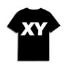 XY DEZIGN Logo T-shirt XY white ink on black t-shirt