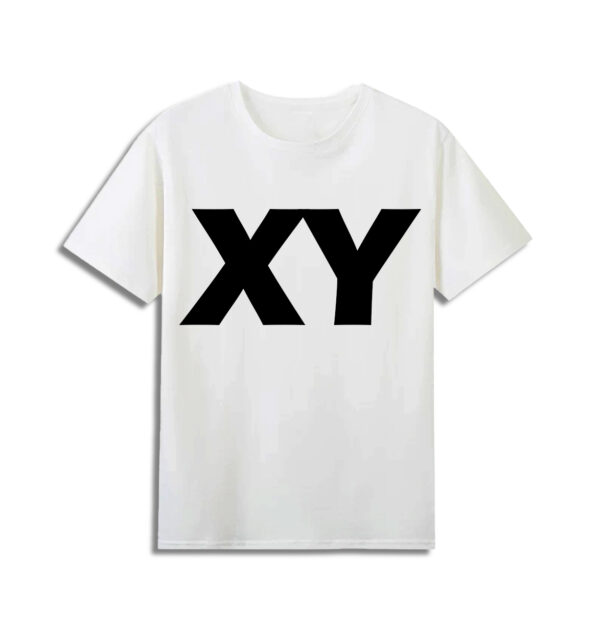 XY DEZIGN Logo T-shirt XY white ink on white t-shirt