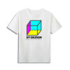 3D Cube XY DEZIGN Logo T-shirt XY white ink on white t-shirt