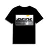 Hong Kong Skyline black and white artwork with orange sun t-shirt