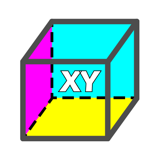 XY DEZIGN Logo Black and White with CMYK 3D Cube